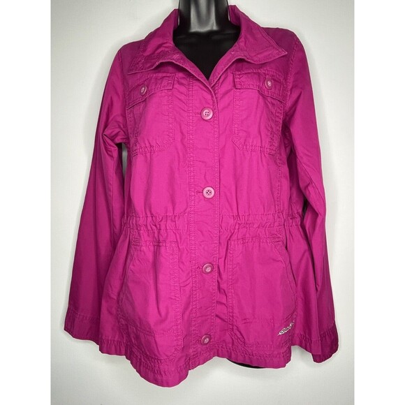 Eddie Bauer Women's Size M Pink Drawstring Gathered Waist Jacket - Picture 1 of 12